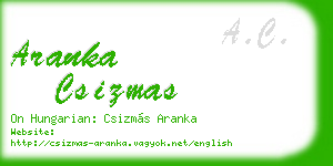 aranka csizmas business card