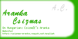 aranka csizmas business card